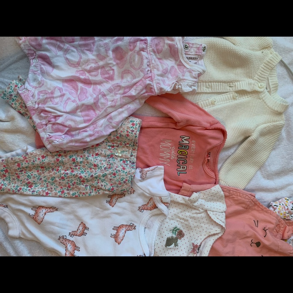 NEWBORN Baby Girl Carter’s/Burt’s Bees Bundle